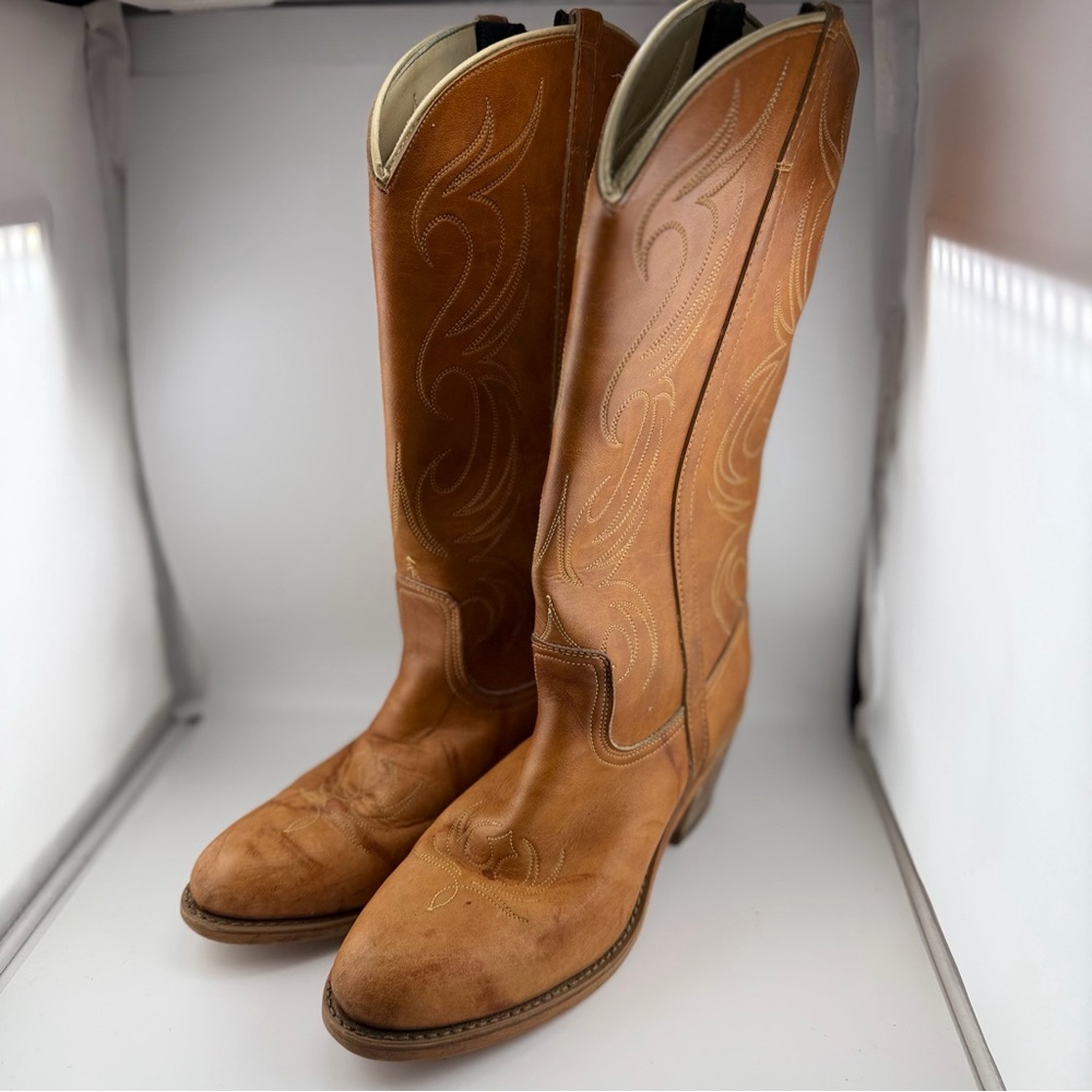 Vintage Dingo Boots Cowgirl Boots Style 7607, Tall Western Boots